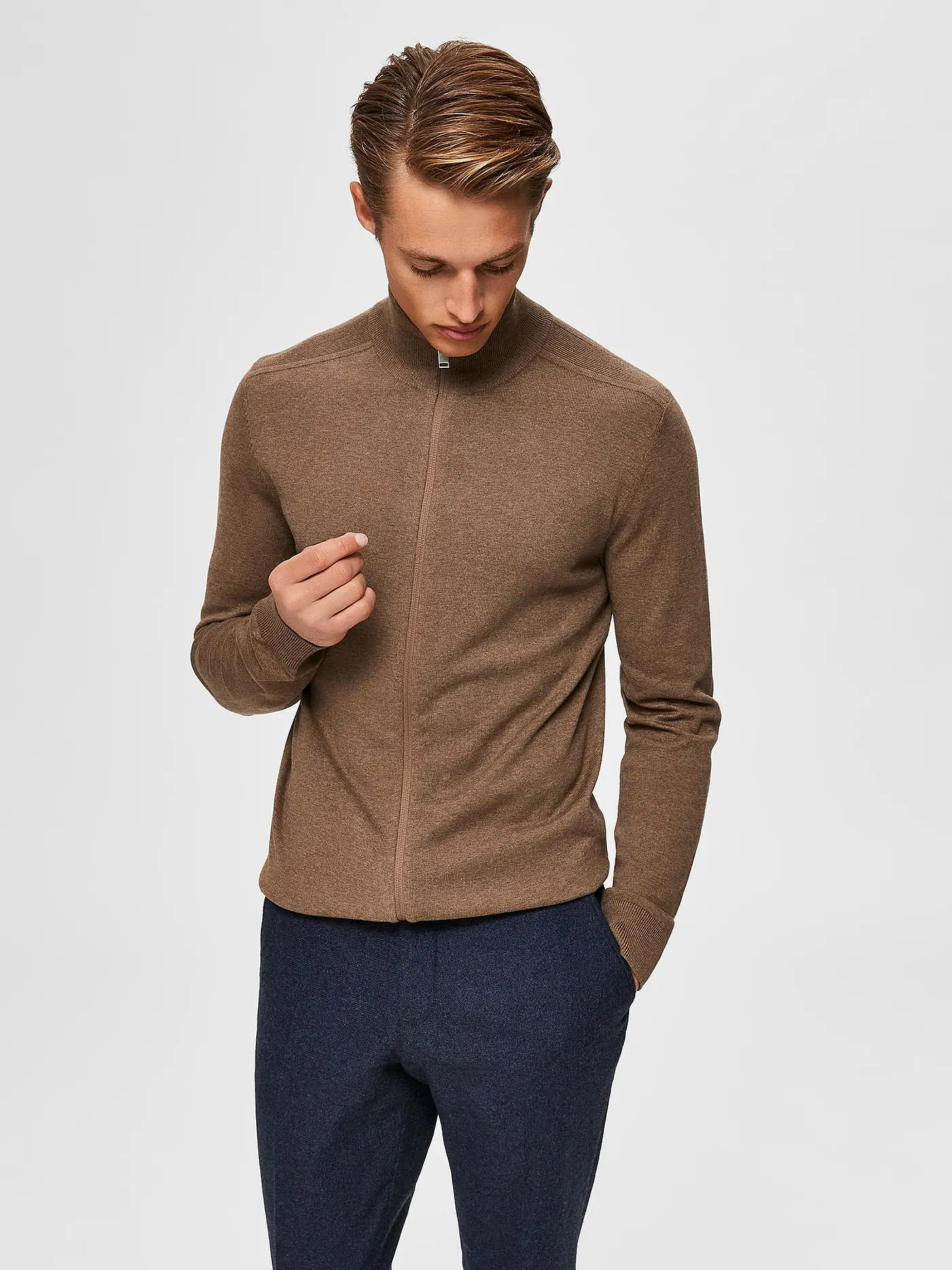 SELECTED | Strickjacke SLHBERG | braun